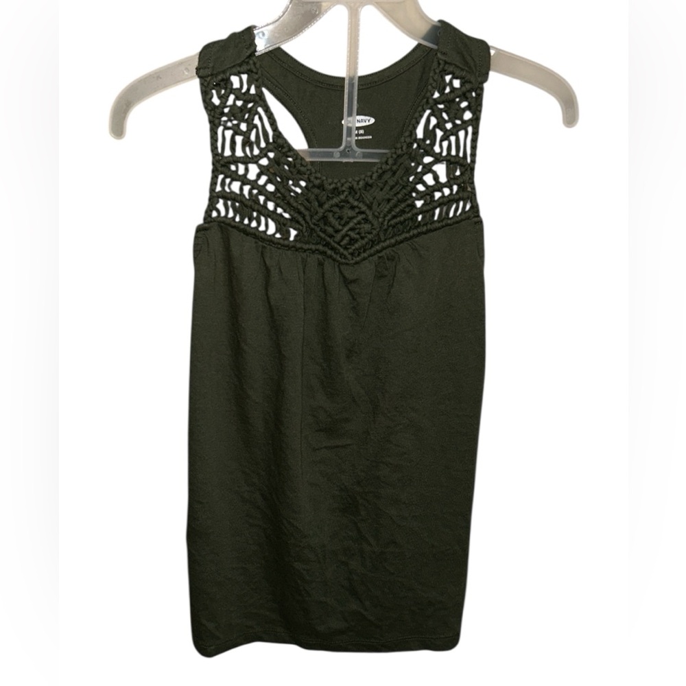 Old Navy Khaki Green Knit Back Tank